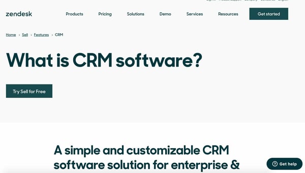 zendesk sell crm example of salesforce alternative